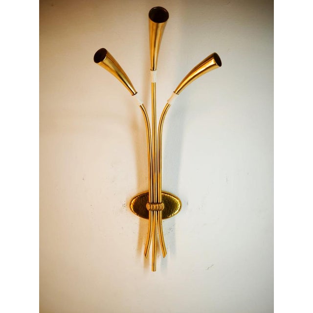 Cream Three Light Wall Lamp by Oscar Torlasco For Sale - Image 8 of 12