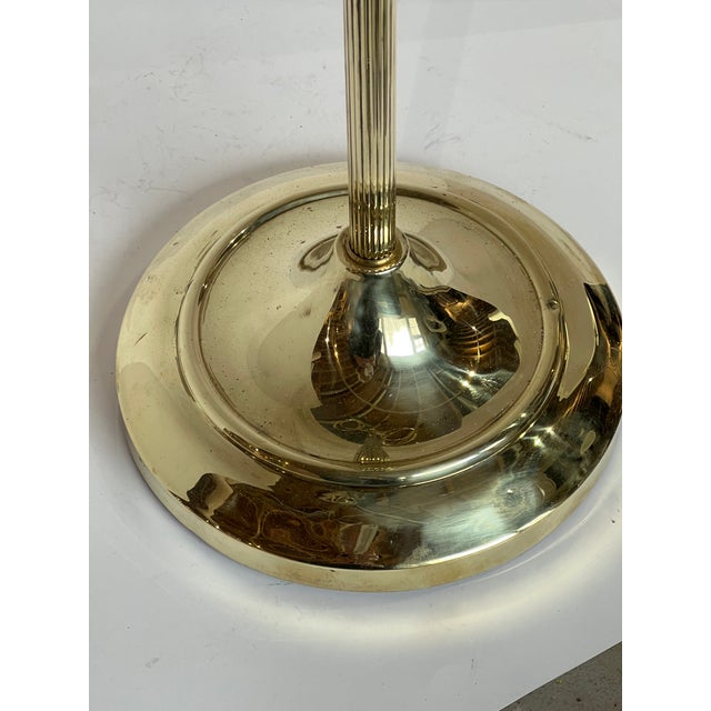 Vintage Solid Brass Towel / Valet Stand With Ring Holders – Mid Century Traditional For Sale - Image 9 of 12