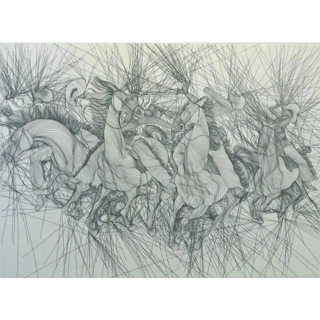 "Embuscade " 1981 Original Limited Edition Etching by Guillaume Azoulay Hand signed by the artist Titled & Numbered by the...