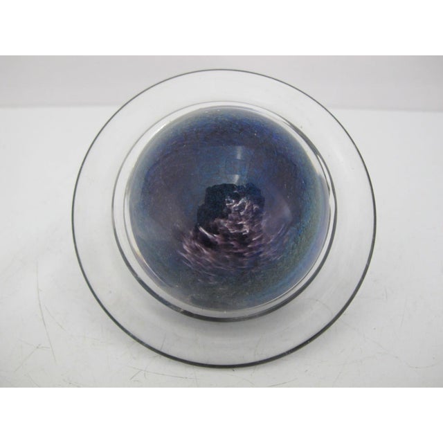 Pop Art Limited Edition Sci Fi Channel Glass Planet Saturn Galaxy Paperweight For Sale - Image 3 of 7