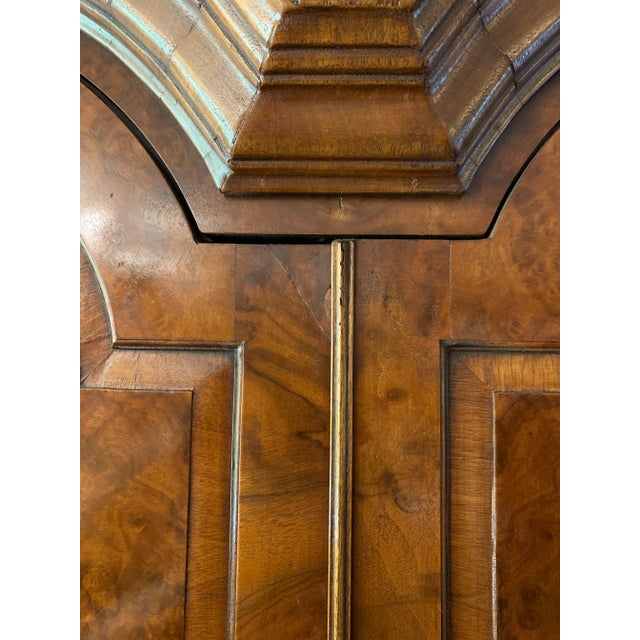 Mid 20th Century Queen Anne Style Burled Walnut Secretary For Sale In Columbus - Image 6 of 8
