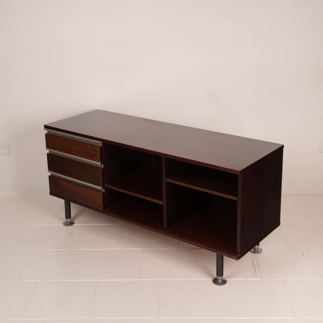 Black Low Pythagoras Dresser by Renato Venturi and Ennio Fazioli for MIM, 1960 For Sale - Image 8 of 18
