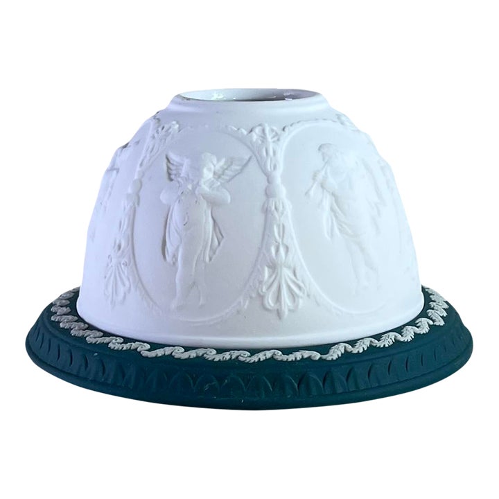 Vintage Wedgwood Jasper Ware Angel Cupid Lithophane Fairy Light in ...