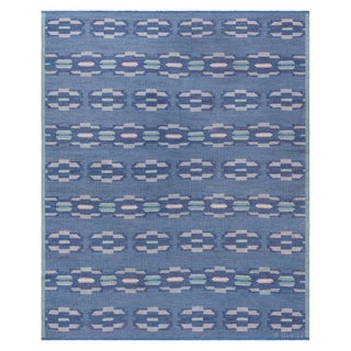 Doris Leslie Blau Vintage Swedish Flat Weave Rug by A Bindd For Sale