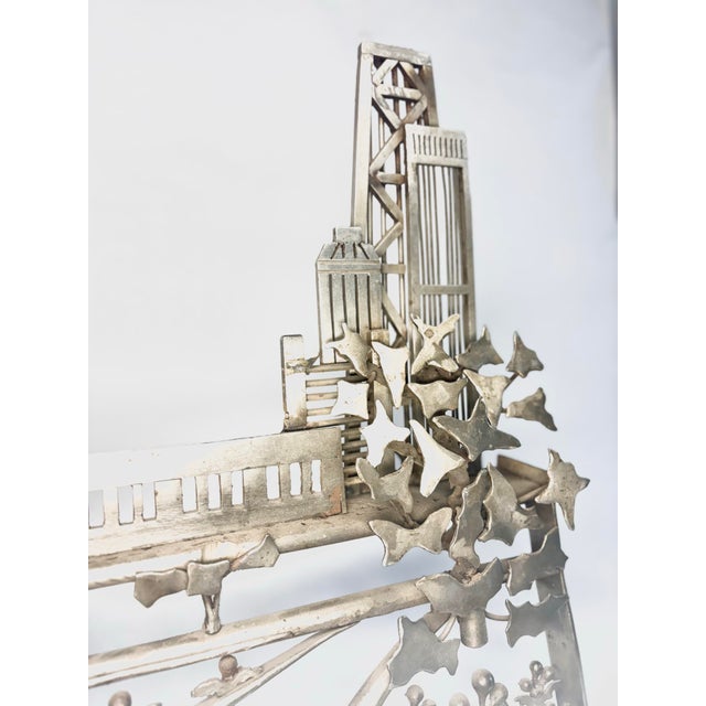 Mid 20th Century 20th C. MCM Chicago Skyline Welded Metal Sculpture For Sale - Image 5 of 10