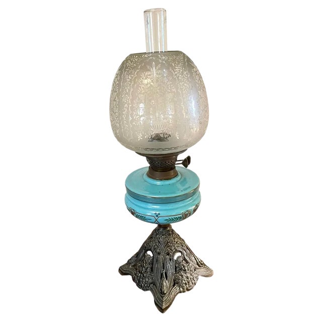 Antique Victorian Oil Lamp For Sale
