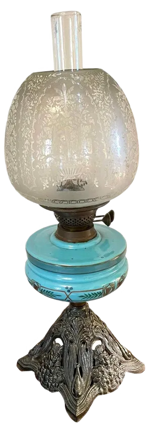 Antique Victorian Oil Lamp