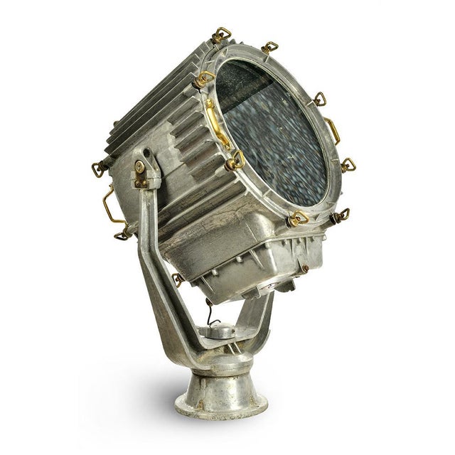 Vintage Russian Chromed-Metal Ship Searchlight For Sale - Image 9 of 9