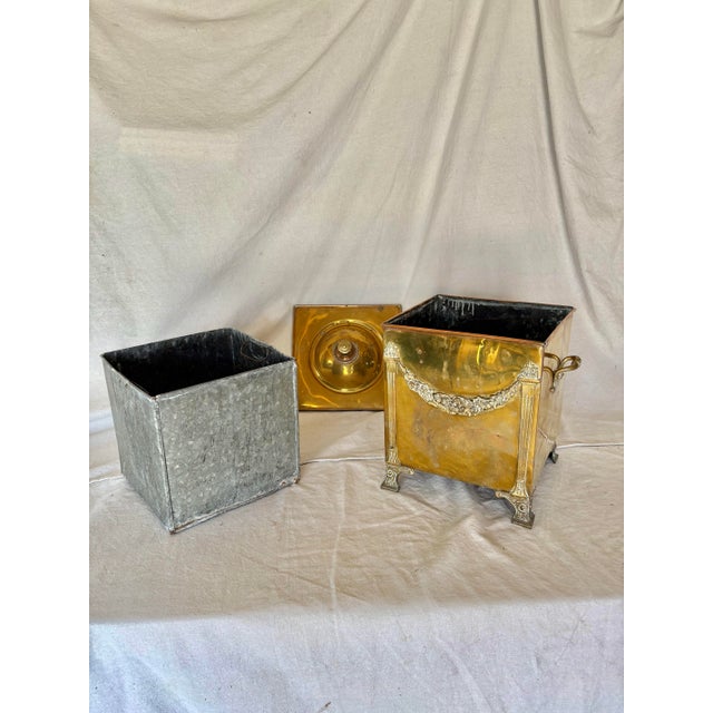 Early 20th Century English Brass Fireplace Box For Sale - Image 10 of 12