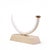 Mid Century Faux Elephant Tusk Brass and Travertine Console Table For Sale In Chicago - Image 6 of 9