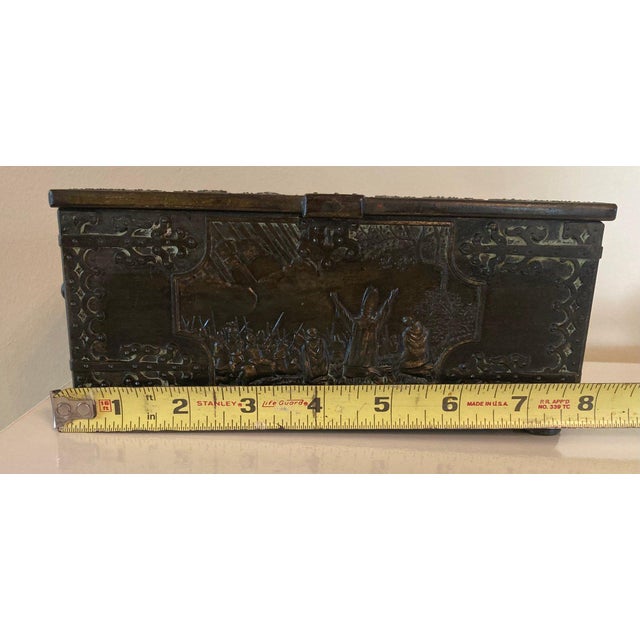 Antique Bronze Box Commemorating the Battle of Lyndanisse Denmark For Sale - Image 16 of 18