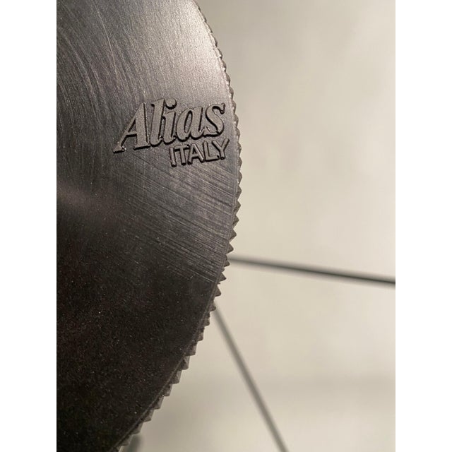 Mario Botta Second Black Metal Chair Aka Mod. 602 attributed to Mario Botta, 1982 For Sale - Image 4 of 10