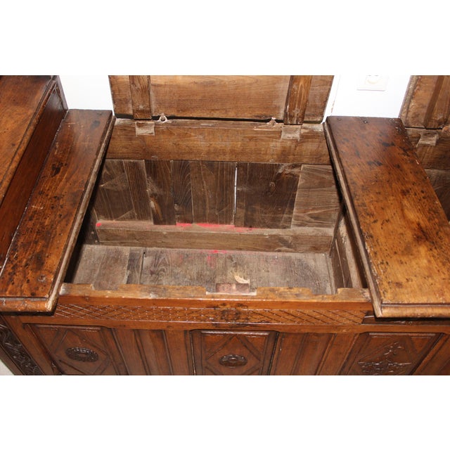 Oak Chest Bench, 18th Century For Sale - Image 14 of 15