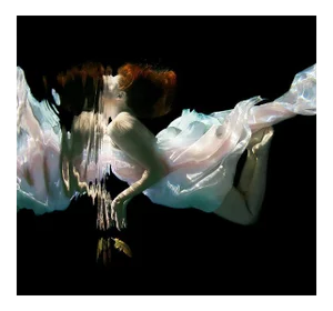 Feather, Underwater Photograph, Metallic Pearl Paper, 2013