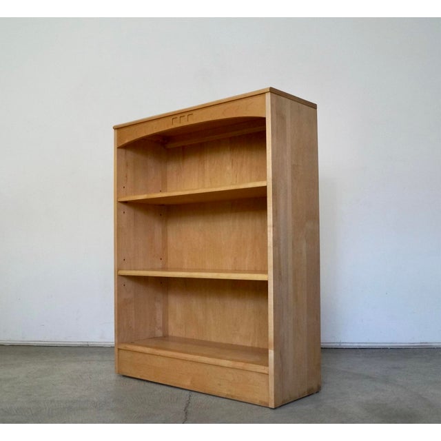 Mid-Century Modern 1990’s Postmodern Solid Maple Ethan Allen Bookcase For Sale - Image 3 of 12