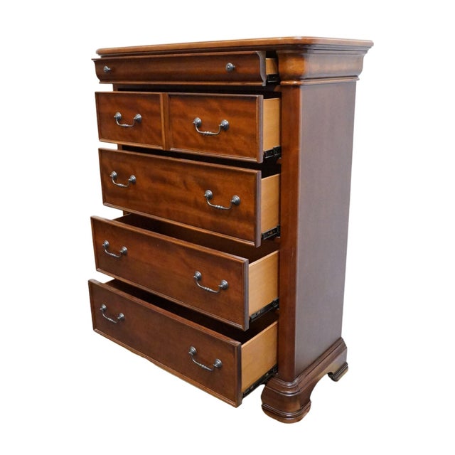 Late 20th Century Legacy Furniture Solid Cherry Contemporary Traditional 42" Chest of Drawers 9180-2200 For Sale - Image 5 of 12