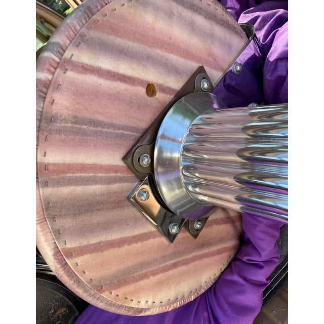 1980s Postmodern Design for Leisure Counter Stools - a Pair For Sale - Image 5 of 7