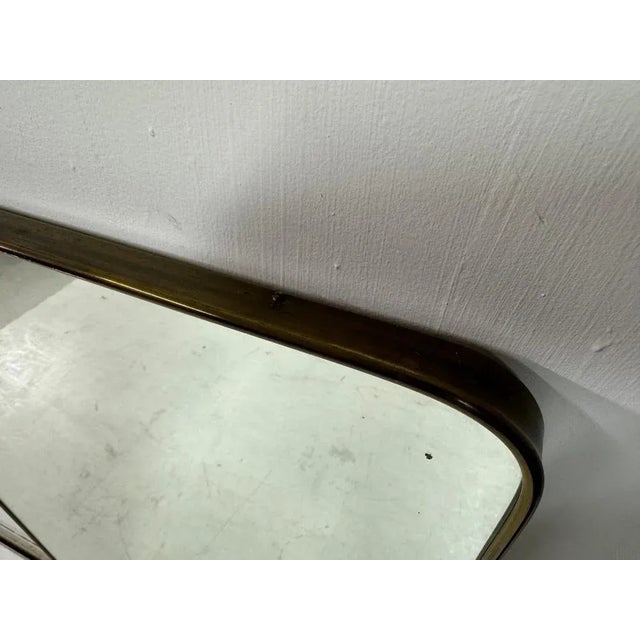 Tall Italian Brass Mirror, 1950s For Sale - Image 10 of 12