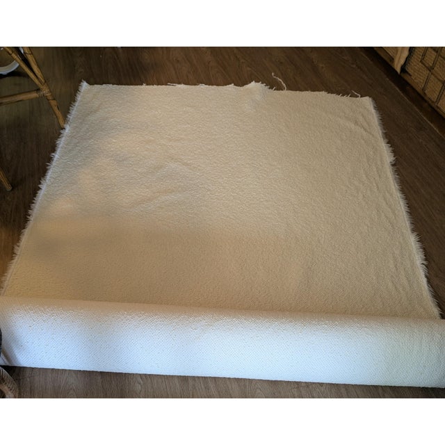 2020s Schumacher "Ogden Boucle" Designer Fabric — Ivory, 7 Yards For Sale - Image 5 of 9