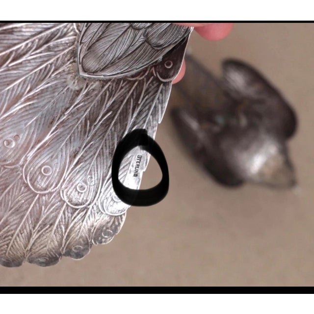 1950s French Sterling Silver Peacocks - a Pair For Sale - Image 18 of 18