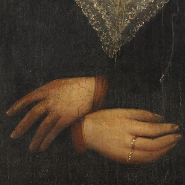 French School Artist, Portrait of a Young Woman, 1800s, Oil on Canvas For Sale - Image 6 of 10