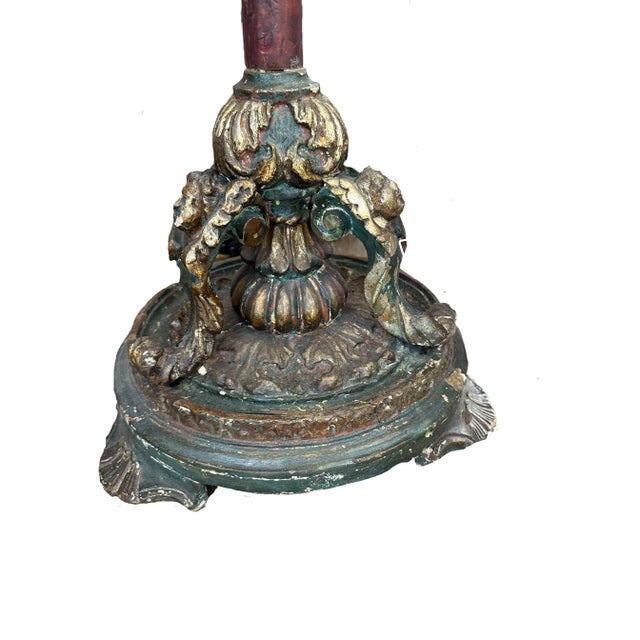 Italian Early 18th Century Venetian Candlesticks- a Pair For Sale - Image 3 of 10