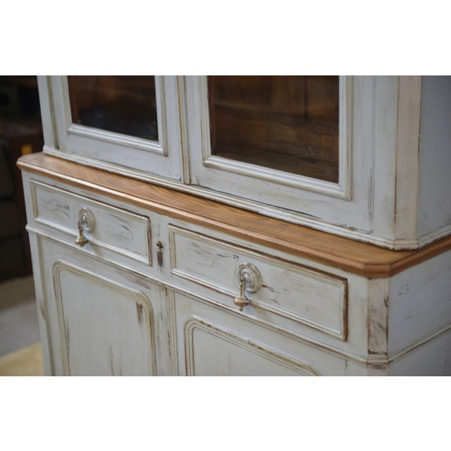 Antique Patinated Two-Part Cabinet, 1800s For Sale - Image 4 of 14