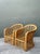 Wood Vintage Stacked Rattan Lounge Chairs - Pair For Sale - Image 7 of 12