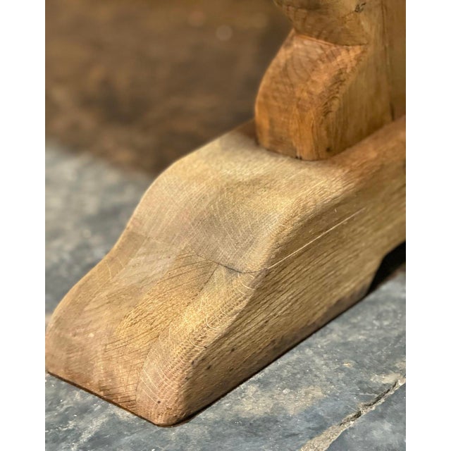 Large French Bleached Oak Farmhouse Dining Table, 1925 For Sale - Image 11 of 18