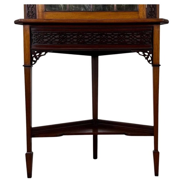 19th Century Chippendale Revival Mahogany Corner Cabinet from Webb & Co. For Sale - Image 4 of 7