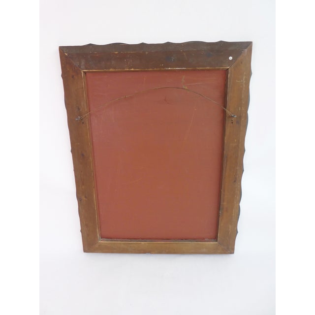 Large Venetian Rectangular Bronze Wall Mirror with Etched Details, Italy, 1920s For Sale - Image 9 of 14