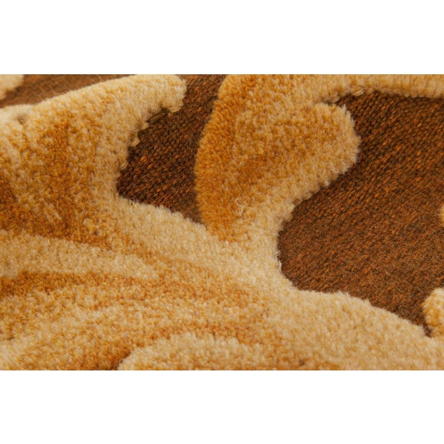 Chinese Modern Savonnerie-Inspired Wool with Sculpted High-Low Texture Doris Leslie Blau For Sale - Image 3 of 6