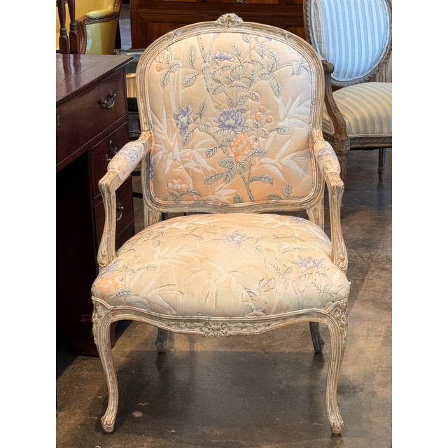 1950s 1950s Pair of Louis XV Style Fauteuils For Sale - Image 5 of 11