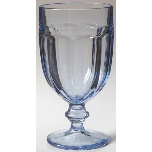 Glass Pair of 1990s Gibraltar Misty Blue Iced Tea Glasses by Libbey Glass Company For Sale - Image 7 of 9