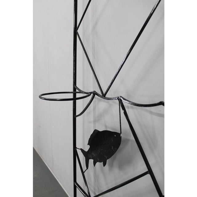 Mid-Century Black Metal Room Divider for Planters, 1970s For Sale - Image 15 of 16