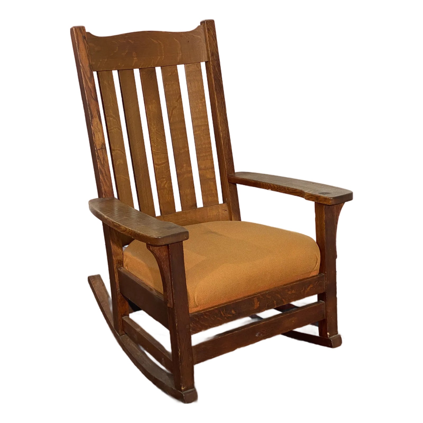 Taylor Chair Co. American Oak Arts and Crafts Rocking Chair | Chairish