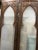 Mid-Century Modern Vintage Arched Carved Wood Doors With Smoked Glass - A Pair, 96x48 For Sale - Image 3 of 10