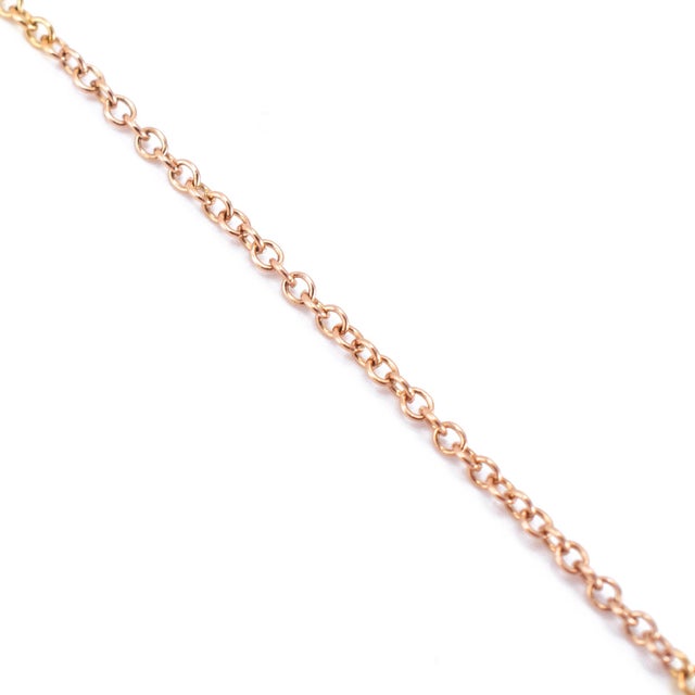 Modern Ladies Tiffany & Co. Elsa Peretti 18k Rose Gold Cable Chain Necklace For Sale - Image 3 of 7