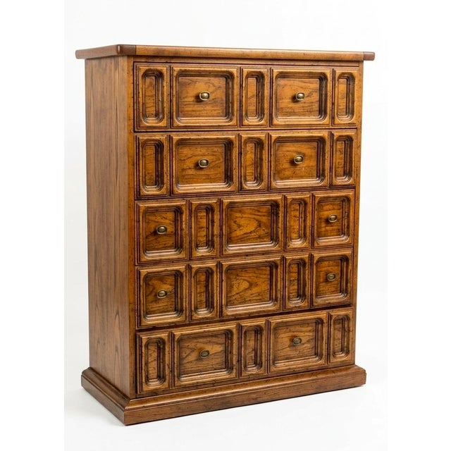 Drexel Heritage Vintage Jim Peed for Drexel Heritage "Esperanto" 4-Piece Walnut Bedroom Set For Sale - Image 4 of 11