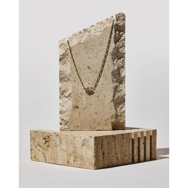 Modern 14k Figaro Chain With Custom Double-Sided Diamond Clasp For Sale - Image 3 of 7