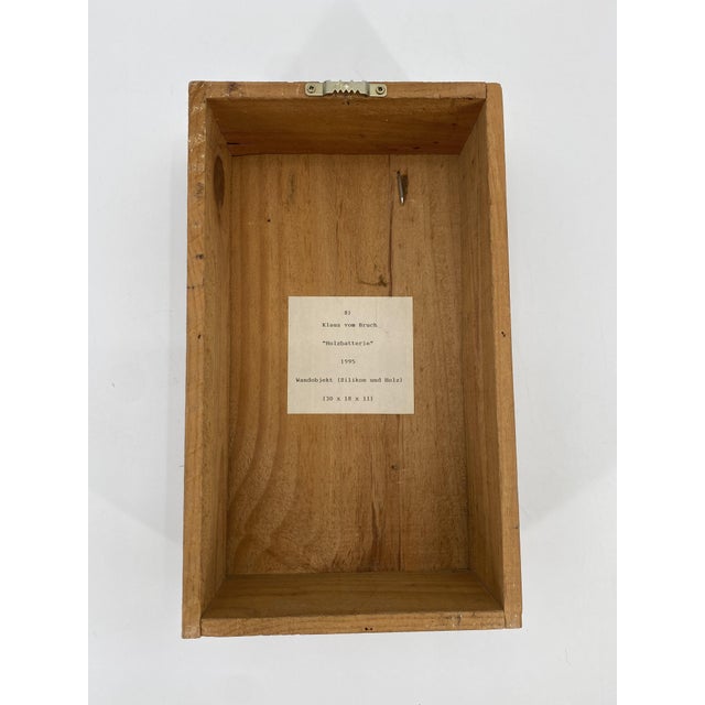 Klaus vom Bruch, Holzbatterie Wall Object, 1995, Wood & Resin For Sale - Image 4 of 16