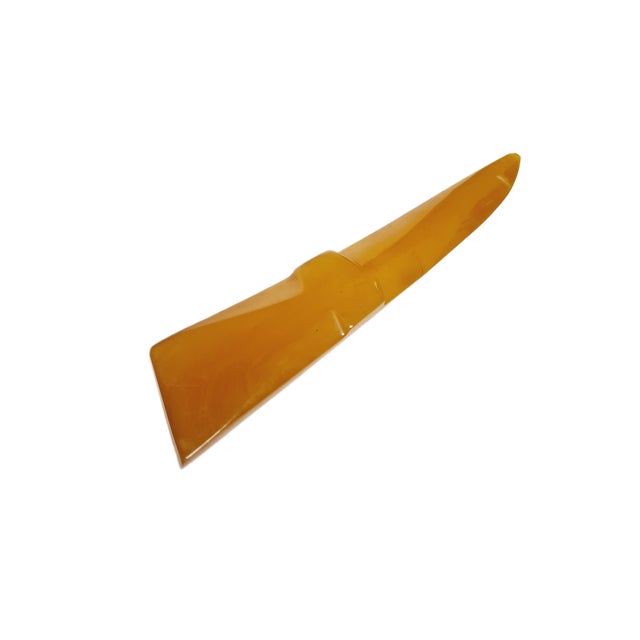 Tan Postmodern Bakelite Letters Knife, Poland, 1970s For Sale - Image 8 of 11