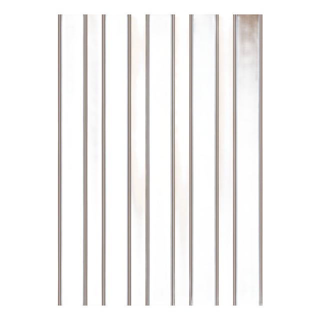 The House of Scalamandré Accordion Stripe Wallpaper, Saddle For Sale