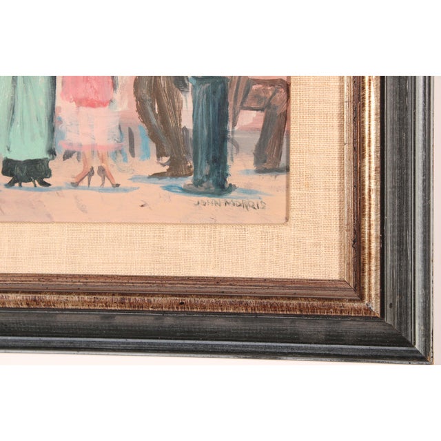 French Street Scene Painting by John Morris (Before 1920-1991) For Sale - Image 10 of 11
