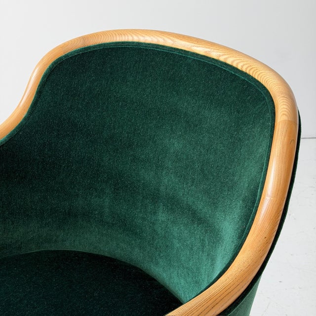 Ward Bennett Mobius Swivel Desk Chair by Ward Bennett in Mohair For Sale - Image 4 of 8