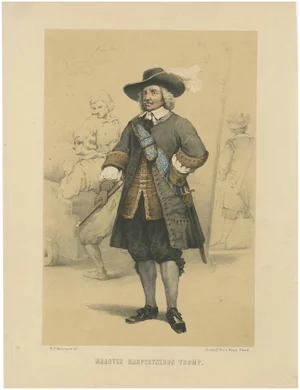 Maarten Harpertszoon Tromp, Dutch Admiral, 1800s, Lithograph