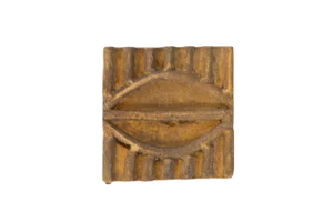 Vintage African Square Bronze Coin