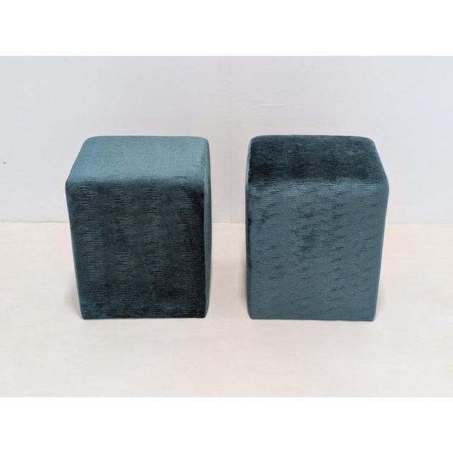 Velvet Ottomans from Sable Interiors, Set of 2 For Sale - Image 4 of 13