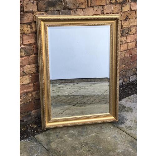 Large Mirror in Wooden Golden Gilt Frame For Sale - Image 6 of 6