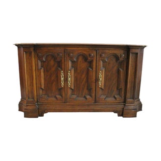 Drexel Italian Provencal Walnut Credenza For Sale